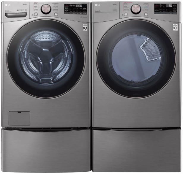 LG Graphite Steel Front Load Washer & Electric Dryer Laundry Pair-3