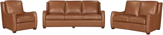 Parker House® Channing Renaissance Cinnamon Leather Stationary Loveseat-1
