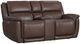 Flexsteel® Beau Dark Sable Brown Power Reclining Loveseat with Console and Power Headrests-0