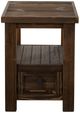 International Furniture Direct Dutton Brown Chairside Table-3