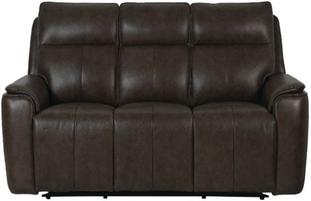 Bassett® Furniture Club Level Manteo Sable Leather Power Reclining Sofa -1