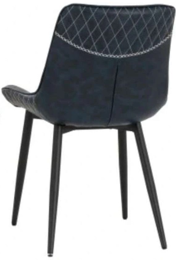 Linon August Blue Upholstered Dining Side Chair-3