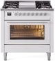 Ilve® Professional Plus II 36" White Pro Style Dual Fuel Range-0