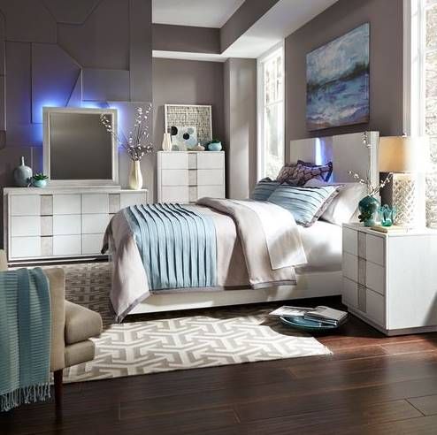 Liberty Furniture Mirage 5-Piece Wire Brushed White Bedroom Set-0