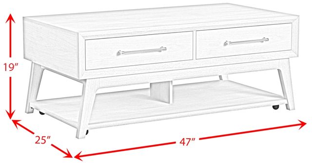 Elements International Westland Almond Coffee Table-2