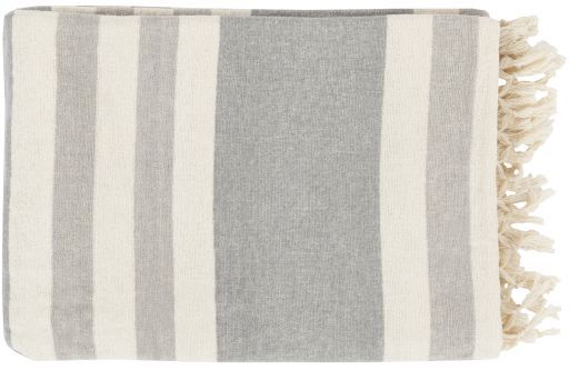 Surya Troy Gray 50"x70" Throw Blanket-0