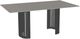 Amisco Customizable Rachel 72" Rectangular Dining Table with 0.5" Taupe Glass Top-0