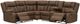 Signature Design by Ashley® Trail Boys 2-Piece Walnut Curved Manual Reclining Sectional-1