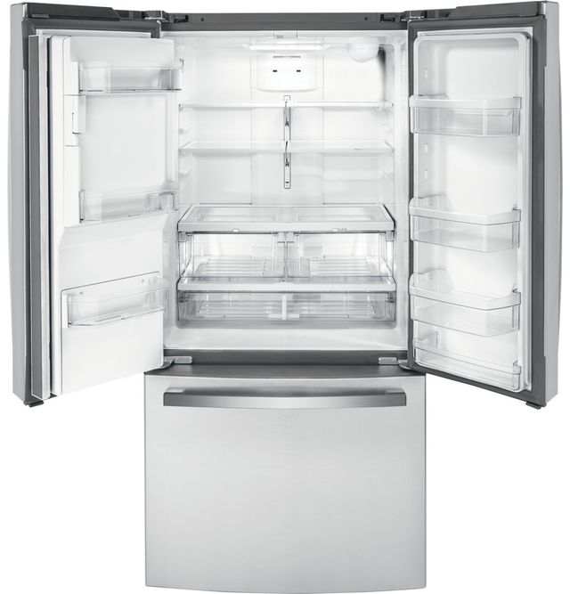 GE® 33" 17.5 Cu. Ft. Fingerprint Resistant Stainless Steel Counter-Depth French Door Refrigerator-3