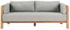 Classic Home Aston Gray/Natural Fabric Outdoor Sofa -1