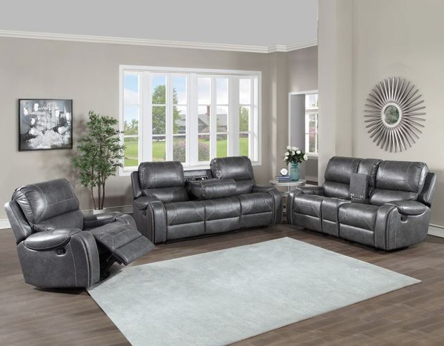 Steve Silver Co. Keily Dove Gray Manual Glider Reclining Loveseat-1
