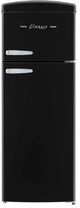 Unique® Appliances Classic Retro 22'' 7.5 Cu. Ft. Matte Black Top Freezer Refrigerator-0