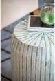 A & B Home Beige and Green Stool-3