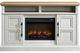 Elements International Villa Natural/White Console with Fireplace Insert-2
