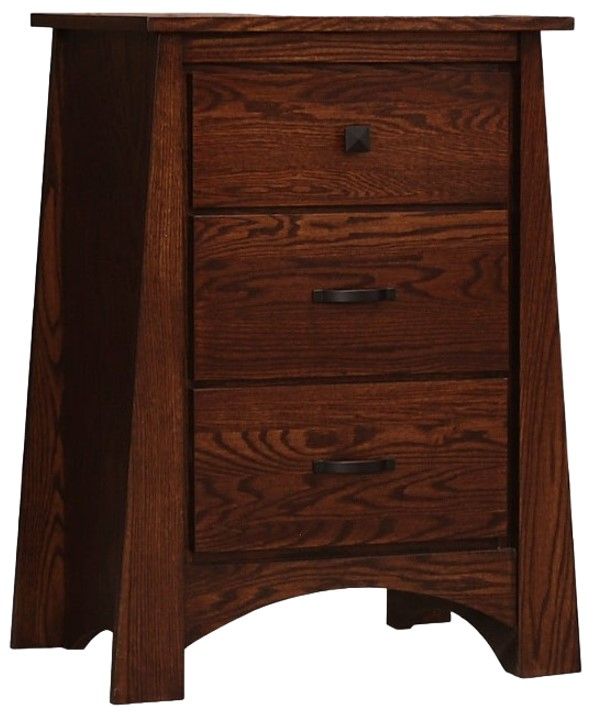 Wolfcraft Furniture Unity Brown 3-Drawer Nightstand-0