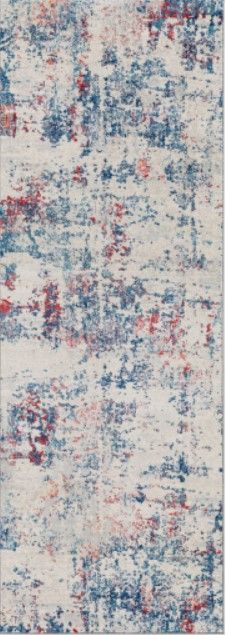 Surya Monaco Blue/Burgundy/Light Gray 4'x6' Area Rug-2