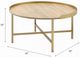 ACME Furniture Mithea Oak Coffee Table with Gold Base-3