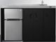 Summit® 54" Black and Stainless Steel All-In-One Kitchenette-0