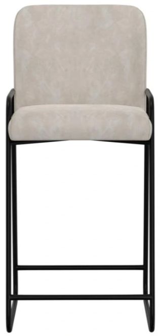 International Furniture Direct Seating Blacksmithing Matte Black/Ivory 49" Barstool-2