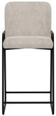 International Furniture Direct Seating Blacksmithing Matte Black/Ivory 49" Barstool-2