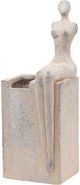 A & B Home Washed White Plant Pot-1