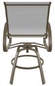 Telescope Casual Aruba Abalone/Beachwood Aluminum/Fabric Outdoor Sling Balcony Height Swivel Cafe Chair-3