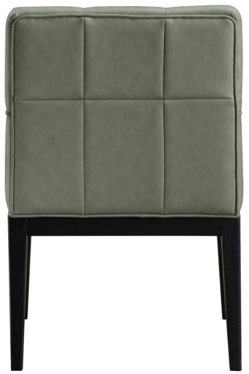 Meridian Furniture Adrian Green/Black Leather Upholstered Dining Arm Chair-4