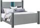 Global Furniture USA Logan Siver Full Bed with LED and Speakers-0