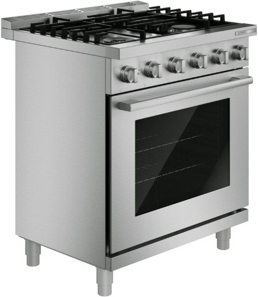 Bosch® 500 Series 30” Stainless Steel Pro Style Gas Range-2