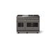Viking® 5 Series 48" Damascus Gray Pro Style Dual Fuel (NG) Range with Brushed Brass Trim-3
