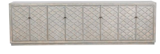 Classic Home Malibu Blue Washed 8-Door Cabinet-3