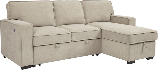 Signature Design by Ashley® Darton 2-Piece Cream Right-Arm Facing Sofa Sleeper Sectional and Chaise-2