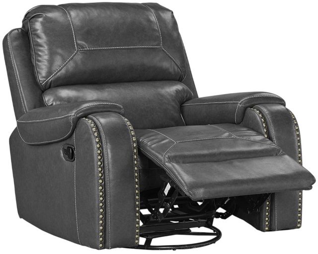 Albany Industries Winslow Gray Manual Swivel Glider Recliner-3