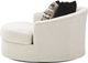 Ashley® Cambri Snow Oversized Round Swivel Chair-2