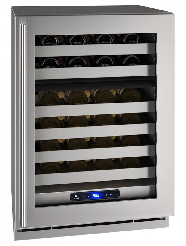 U-Line® 24" 5.1 Cu. Ft. Stainless Steel Wine Cooler-0
