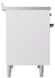 Ilve® Nostalgie II Noblesse 40'' White Pro Style Induction Range with Burnished Trim-2