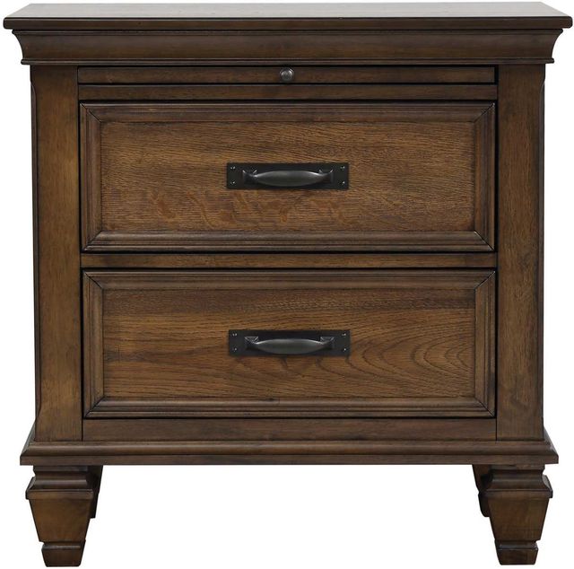 Coaster® Franco 4-Piece Burnished Oak King Bedroom Set-3