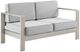 Linon Key Largo Gray Aluminum/Fabric Outdoor Loveseat-0
