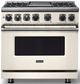 Viking® 7 Series 36" Pure White Pro Style Dual Fuel Range with Griddle-0
