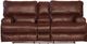 Catnapper® Wembley Walnut Leather Lay Flat Reclining Console Loveseat-2