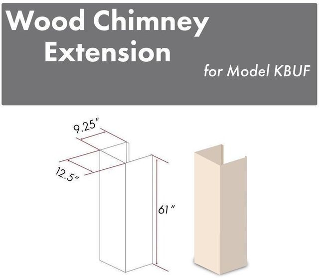 ZLINE 61" Unfinished Wall Hood Extension-2