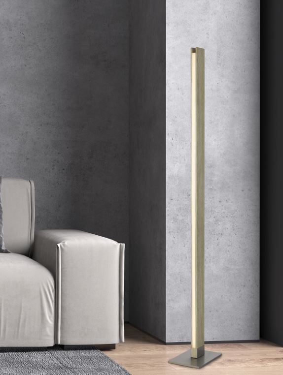 Cal® Lighting & Accessories Colmar Metallic Silver Floor Lamp-2
