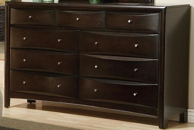 Coaster® Phoenix 5-Piece Deep Cappuccino Queen Bookcase Bedroom Set-3