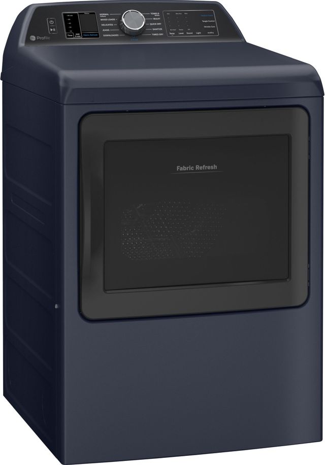 GE Profile™ 7.3 Cu. Ft. Sapphire Blue Front Load Gas Dryer-2