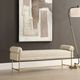 Uttermost® Bolster Pearl White Lounge Bench-1