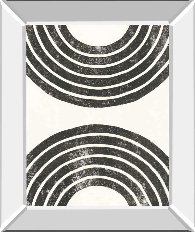 Classy Art Over the Rainbow BW I by Moira Hershey Mirror Framed Wall Art-0