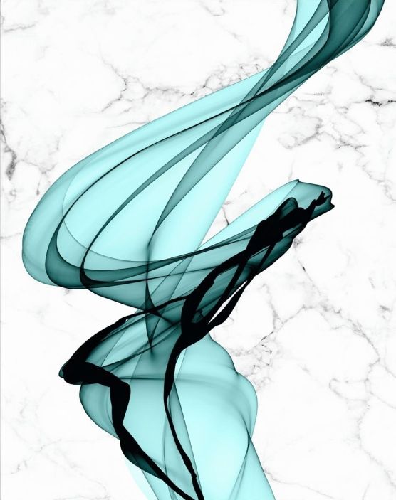 Classy Living Irena Orlov Teal Ribbons I Wall Art-1