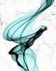 Classy Living Irena Orlov Teal Ribbons I Wall Art-1