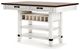 Signature Design by Ashley® Valebeck Brown Counter Height Dining Table with White Pedestal-2