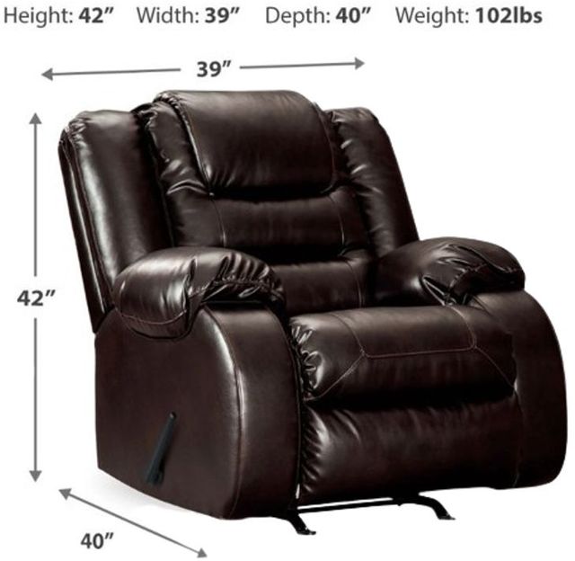 Signature Design by Ashley® Vacherie Chocolate Manual Rocker Recliner-1